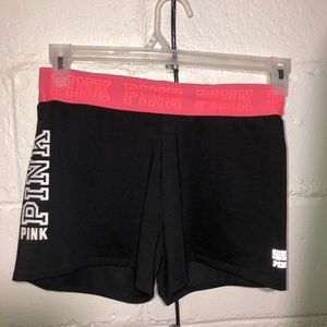 Pink Victoria’s Secret athletic shorts